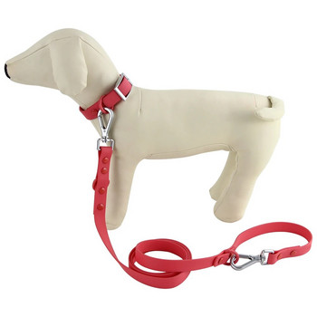 Червени нашийници за кучета Леки персонализирани универсални водоустойчиви с катарама от цинкова сплав PVC за средно малки нашийници за кучета за котки