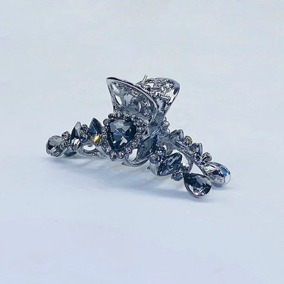 AINAMEISI Ženske vintage kristalne kandže za kosu Ukosnice u obliku srca Dodaci za kosu sa vještačkim dijamantima Vjenčani ukrasi za kosu Štipaljke za kosu