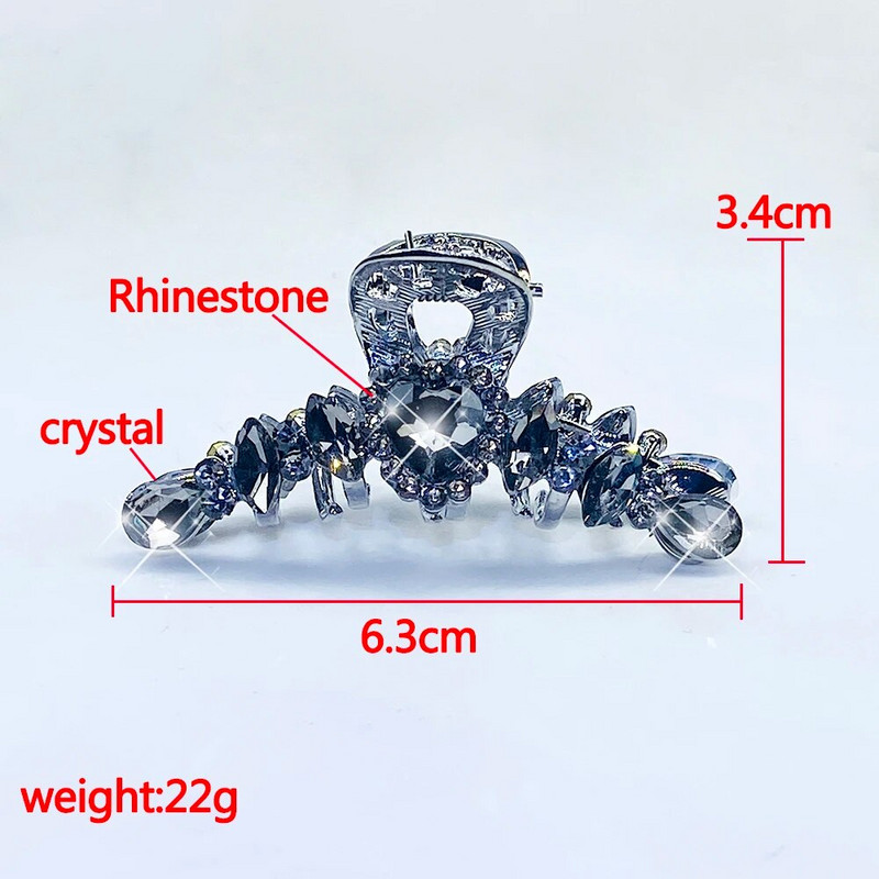 AINAMEISI Ženske vintage kristalne kandže za kosu Ukosnice u obliku srca Dodaci za kosu sa vještačkim dijamantima Vjenčani ukrasi za kosu Štipaljke za kosu