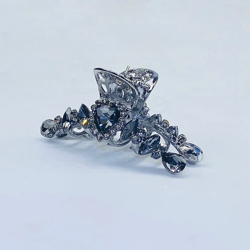 AINAMEISI Ženske vintage kristalne kandže za kosu Ukosnice u obliku srca Dodaci za kosu sa vještačkim dijamantima Vjenčani ukrasi za kosu Štipaljke za kosu