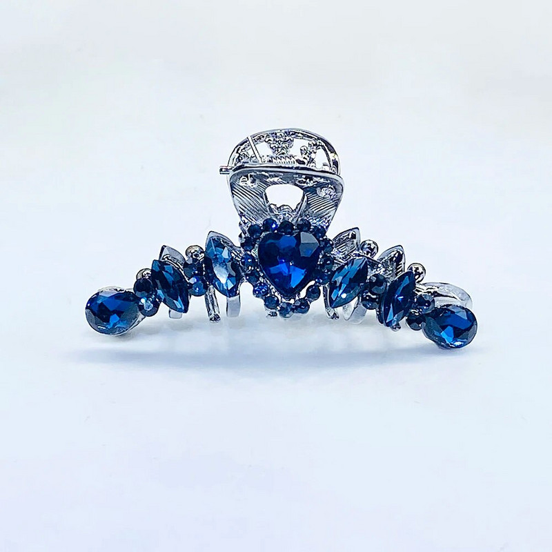 AINAMEISI Ženske vintage kristalne kandže za kosu Ukosnice u obliku srca Dodaci za kosu sa vještačkim dijamantima Vjenčani ukrasi za kosu Štipaljke za kosu