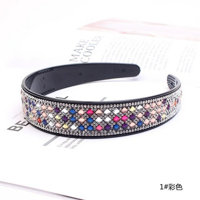 Korejas dizaina matu lente, pilna dimanta kristāla plata galvas lente sievietēm, meitenēm, matu stīpa, modes matu lente, kraukšķīgi aksesuāri