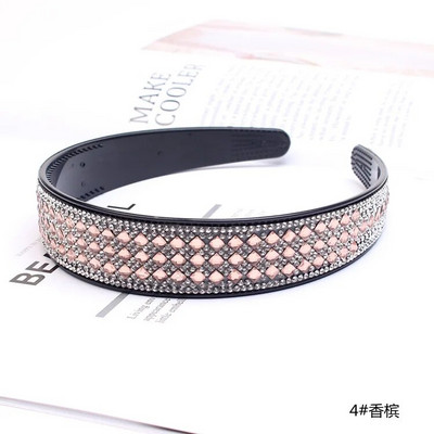 Korejas dizaina matu lente, pilna dimanta kristāla plata galvas lente sievietēm, meitenēm, matu stīpa, modes matu lente, kraukšķīgi aksesuāri