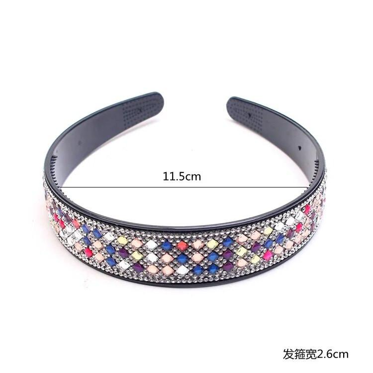 Korejas dizaina matu lente, pilna dimanta kristāla plata galvas lente sievietēm, meitenēm, matu stīpa, modes matu lente, kraukšķīgi aksesuāri