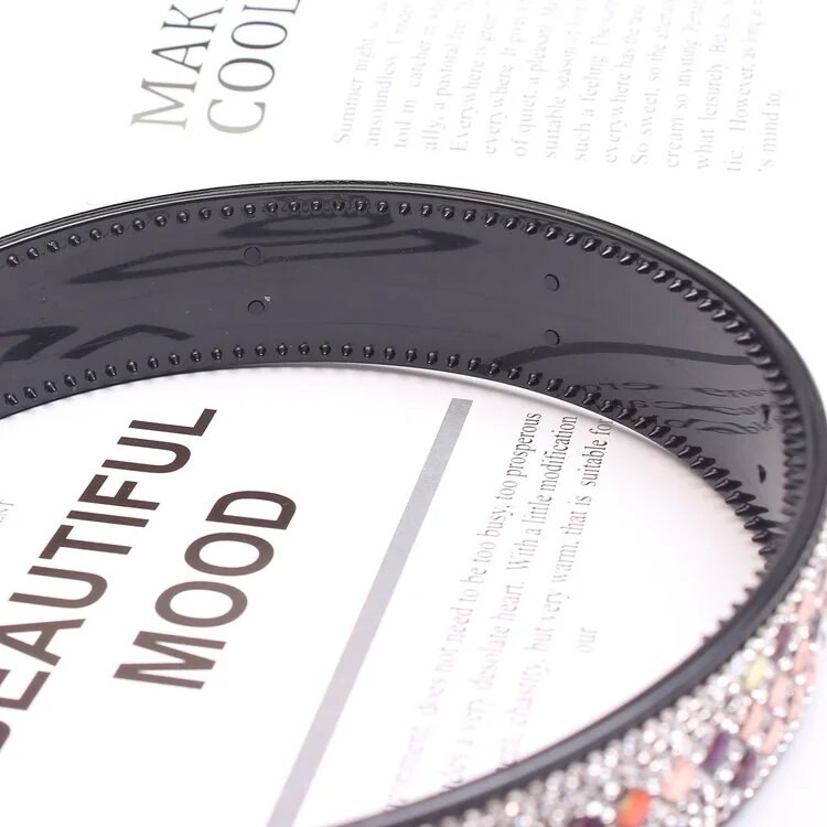 Korejas dizaina matu lente, pilna dimanta kristāla plata galvas lente sievietēm, meitenēm, matu stīpa, modes matu lente, kraukšķīgi aksesuāri