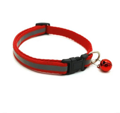 Mājdzīvnieku aksesuāri Suņu kaķa kaklasiksnas zvans krāsains atstarojošs raksts, regulējamas kaklasiksnas kucēnam, kaķēnam, mazam dzīvniekam