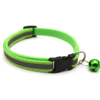 Mājdzīvnieku aksesuāri Suņu kaķa kaklasiksnas zvans krāsains atstarojošs raksts, regulējamas kaklasiksnas kucēnam, kaķēnam, mazam dzīvniekam