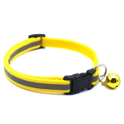 Mājdzīvnieku aksesuāri Suņu kaķa kaklasiksnas zvans krāsains atstarojošs raksts, regulējamas kaklasiksnas kucēnam, kaķēnam, mazam dzīvniekam