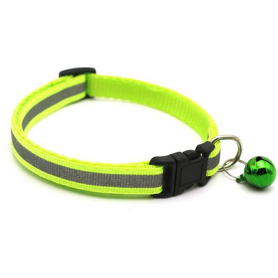 Mājdzīvnieku aksesuāri Suņu kaķa kaklasiksnas zvans krāsains atstarojošs raksts, regulējamas kaklasiksnas kucēnam, kaķēnam, mazam dzīvniekam