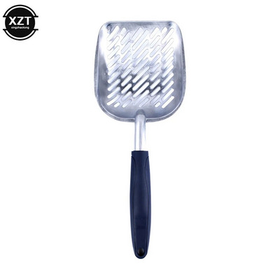 Σέσουλα απορριμμάτων γατών Μεγάλη μεταλλική σέσουλα απορριμμάτων για Kitty Sifter με βαθύ φτυάρι και εργονομική λαβή κατασκευασμένη από στερεό αλουμίνιο βαρέως τύπου