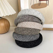 UXSL Νέα Γυναικεία Ρετρό Κομψά καρό φαρδιές κορδέλες Κοριτσιού Γλυκά μαλλιά Διακοσμήστε Κεφαλόδεσμο Σφουγγάρι Μόδα Μόδα Άγρια Μαλλιά