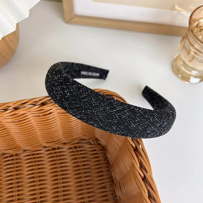 UXSL Νέα Γυναικεία Ρετρό Κομψά καρό φαρδιές κορδέλες Κοριτσιού Γλυκά μαλλιά Διακοσμήστε Κεφαλόδεσμο Σφουγγάρι Μόδα Μόδα Άγρια Μαλλιά