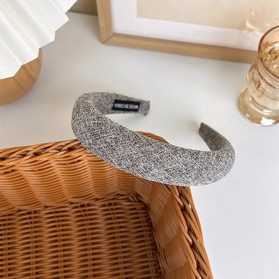 UXSL Νέα Γυναικεία Ρετρό Κομψά καρό φαρδιές κορδέλες Κοριτσιού Γλυκά μαλλιά Διακοσμήστε Κεφαλόδεσμο Σφουγγάρι Μόδα Μόδα Άγρια Μαλλιά