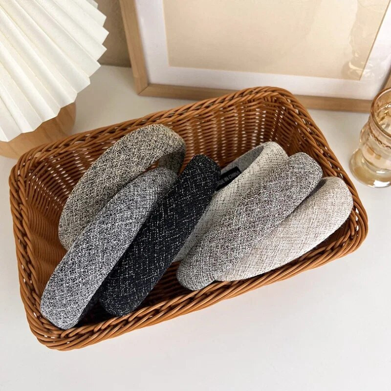 UXSL Νέα Γυναικεία Ρετρό Κομψά καρό φαρδιές κορδέλες Κοριτσιού Γλυκά μαλλιά Διακοσμήστε Κεφαλόδεσμο Σφουγγάρι Μόδα Μόδα Άγρια Μαλλιά