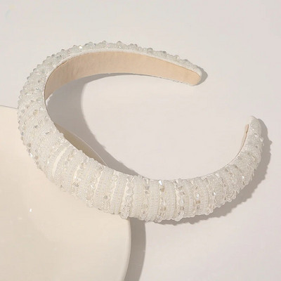 Etniskā baroka stikla krelles bizes matu lente galvas saite sievietēm meitenēm matu aksesuāri