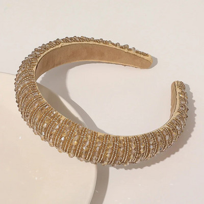 Etniskā baroka stikla krelles bizes matu lente galvas saite sievietēm meitenēm matu aksesuāri