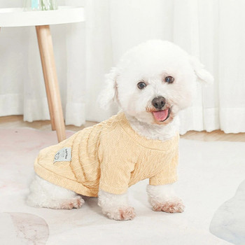 Топъл пуловер за домашни кучета Зимни дрехи за кучета за малки и средни кучета Плетено кученце палто котка чихуахуа френски булдог йорки костюм