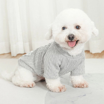 Ζεστό πουλόβερ για σκύλους κατοικίδιων ζώων Χειμερινά ρούχα σκυλιών για μικρούς μεσαίους σκύλους Πλεκτό παλτό κουταβιού γάτας Chihuahua French bulldogs Yorkie κοστούμι