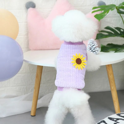 Mājdzīvnieku apģērbi Suņu apģērbi Rudens un ziemas jauni mājdzīvnieku apģērbi ar divām kājām plīša jaka Vertikāls plīša korejiešu versijas plīša jaka