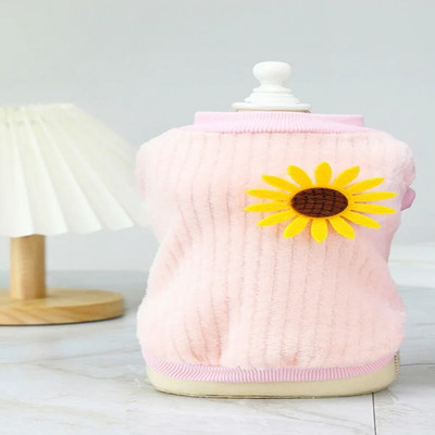 Mājdzīvnieku apģērbi Suņu apģērbi Rudens un ziemas jauni mājdzīvnieku apģērbi ar divām kājām plīša jaka Vertikāls plīša korejiešu versijas plīša jaka