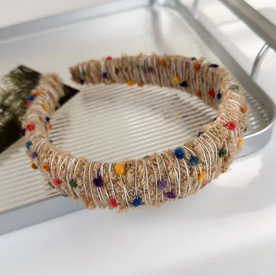 Ziemas mode Adīšana Aušana platas galvas lentes Kontrastējošas krāsas plīša matu lentes Sievietēm Meitenēm Temperaments Saldu Matu Stīpiņa Jaunums