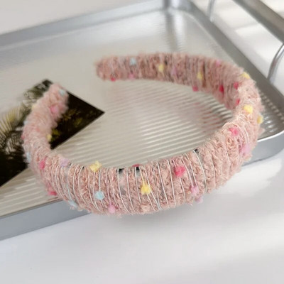 Ziemas mode Adīšana Aušana platas galvas lentes Kontrastējošas krāsas plīša matu lentes Sievietēm Meitenēm Temperaments Saldu Matu Stīpiņa Jaunums