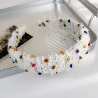 Ziemas mode Adīšana Aušana platas galvas lentes Kontrastējošas krāsas plīša matu lentes Sievietēm Meitenēm Temperaments Saldu Matu Stīpiņa Jaunums