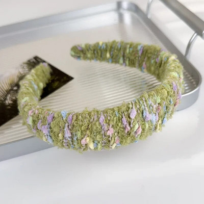 Ziemas mode Adīšana Aušana platas galvas lentes Kontrastējošas krāsas plīša matu lentes Sievietēm Meitenēm Temperaments Saldu Matu Stīpiņa Jaunums