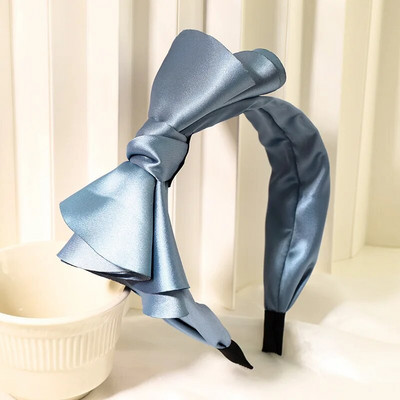 Modes Satīna Liels Bow Rhinestone Matu Lentes Galvas Lentes Rotājumi Sieviešu Matu Aksesuāri Vairumtirdzniecība