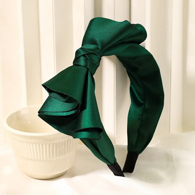 Modes Satīna Liels Bow Rhinestone Matu Lentes Galvas Lentes Rotājumi Sieviešu Matu Aksesuāri Vairumtirdzniecība