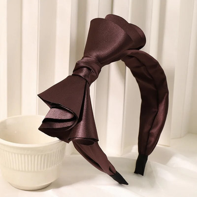 Modes Satīna Liels Bow Rhinestone Matu Lentes Galvas Lentes Rotājumi Sieviešu Matu Aksesuāri Vairumtirdzniecība