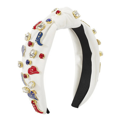 Metāla Rhinestone Knot Hairband Galvas saite Pieaugušo matu aksesuāri Hair Jewley
