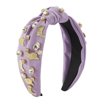 Metāla Rhinestone Knot Hairband Galvas saite Pieaugušo matu aksesuāri Hair Jewley