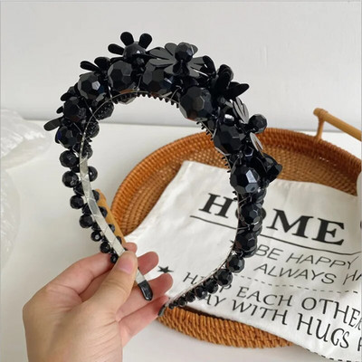 Μόδα αξεσουάρ μαλλιών με λουλούδια με χάντρες Τρισδιάστατη κορδέλα για τα μαλλιά