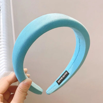 Sieviešu meitenes modes sūklis platas malas konfektes krāsa vienkrāsains ornaments matu stīpas Pieaugušajiem jaukas galvas lentes Sieviešu saldie matu aksesuāri