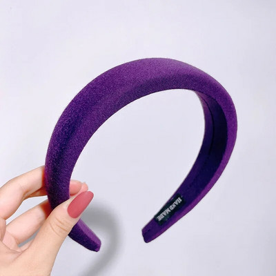 Sieviešu meitenes modes sūklis platas malas konfektes krāsa vienkrāsains ornaments matu stīpas Pieaugušajiem jaukas galvas lentes Sieviešu saldie matu aksesuāri