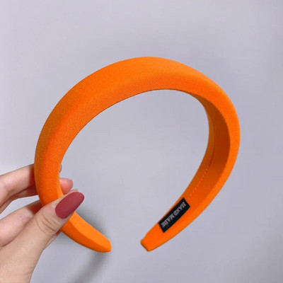 Sieviešu meitenes modes sūklis platas malas konfektes krāsa vienkrāsains ornaments matu stīpas Pieaugušajiem jaukas galvas lentes Sieviešu saldie matu aksesuāri