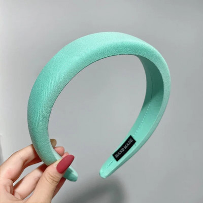 Sieviešu meitenes modes sūklis platas malas konfektes krāsa vienkrāsains ornaments matu stīpas Pieaugušajiem jaukas galvas lentes Sieviešu saldie matu aksesuāri