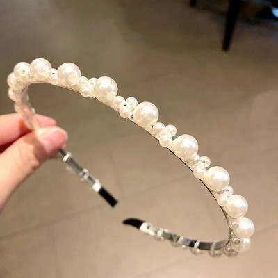 Sieviešu retro ziedu galvassegas ar Rhinestone Sieviešu pērļu kristāla matu lente meitenēm Barlot stila galvassegas Kāzu matu aksesuāri