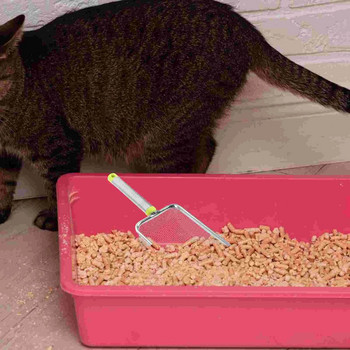 Απορρίμματα γατών Μεταλλική σέσουλα Σκούπα μπεντονίτη για κάδους Pooper Cats Holder Προμήθειες για κατοικίδια