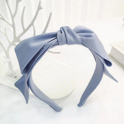 PROLY New Fashion Sieviešu matu aksesuāri Plašs Sānis Liels Bowknot Galvas lente Vienkrāsaina matu lente Pieaugušo matu stīpa vasara