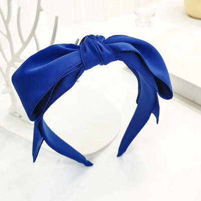 PROLY New Fashion Sieviešu matu aksesuāri Plašs Sānis Liels Bowknot Galvas lente Vienkrāsaina matu lente Pieaugušo matu stīpa vasara