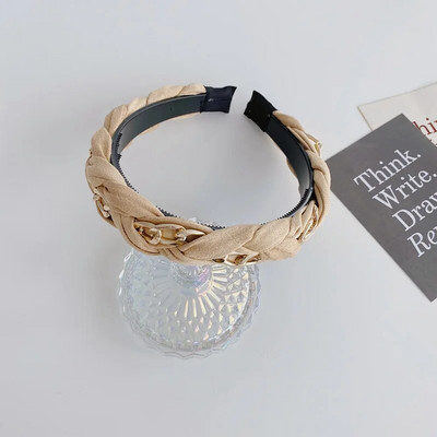 Europe Metal Chain Headbands for Women Bezel Black Hairband Γυναικεία Μόδα Μόδα Κορίτσια Κορίτσια Κορίτσια Μαλλιά Αξεσουάρ μαλλιών