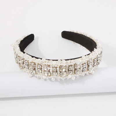 Barokne vintage biserne staklene perle Mašna Traka za glavu Modne trake za kosu Traka za kosu Dodaci za kosu