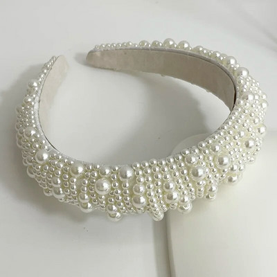 Barokne vintage biserne staklene perle Mašna Traka za glavu Modne trake za kosu Traka za kosu Dodaci za kosu