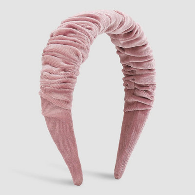 Őszi-téli divat Új flanel redőzött egyszerű francia retro fejpánt nőknek