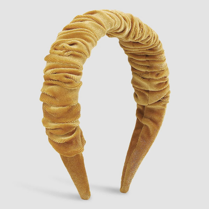 Őszi-téli divat Új flanel redőzött egyszerű francia retro fejpánt nőknek