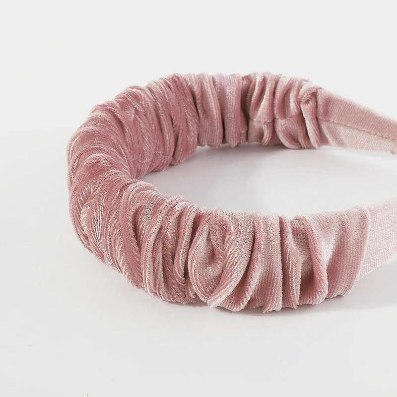 Őszi-téli divat Új flanel redőzött egyszerű francia retro fejpánt nőknek