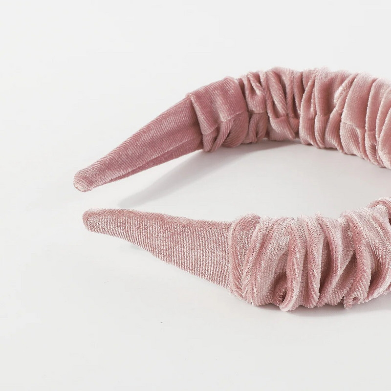 Őszi-téli divat Új flanel redőzött egyszerű francia retro fejpánt nőknek