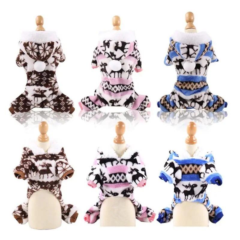 1PC Kućni ljubimac Topla odjeća Pas Topla odjeća Puppy Kombinezon Hoodie Kaput Doggy Odjeća Topla odjeća Coral Fleece Teddy XS-XXL Džemperi za kućne ljubimce